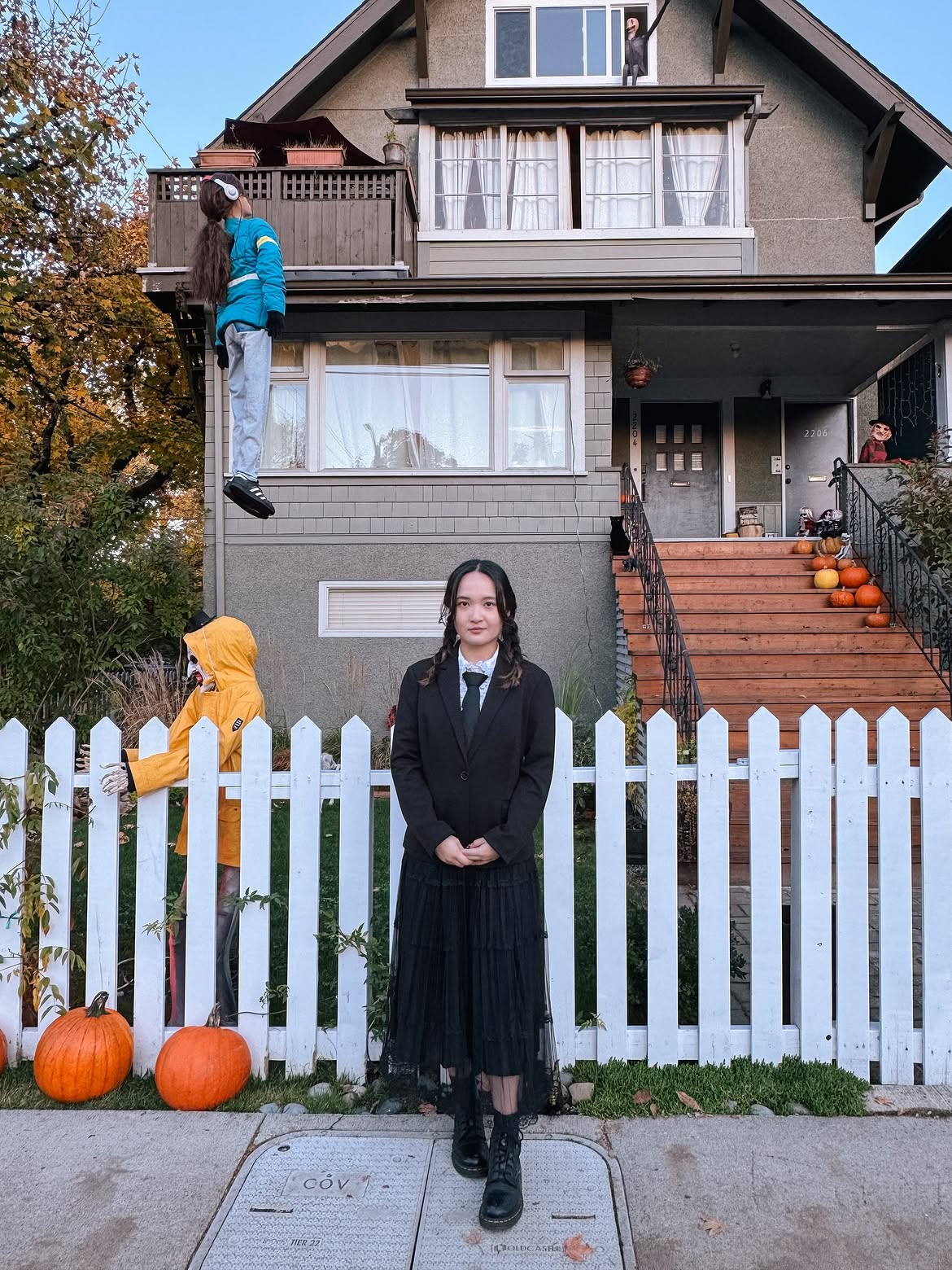 Gothic Academia Wednesday Addams Inspired Halloween Look