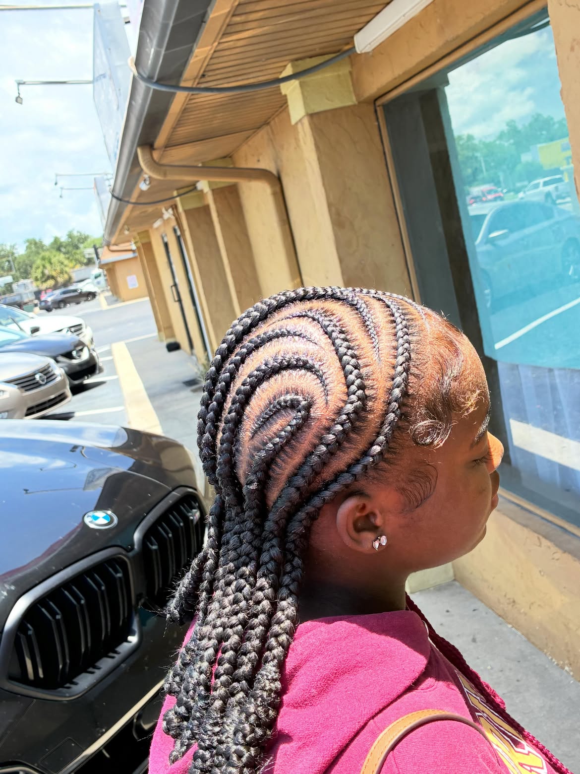 Intricate Cornrow Braids With Loose Ends