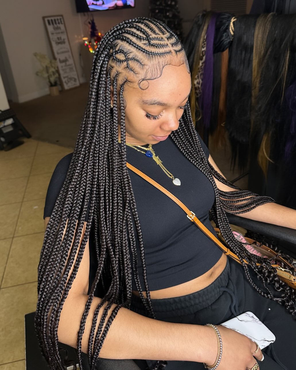Intricate Fulani Braids With Edgy Cornrows