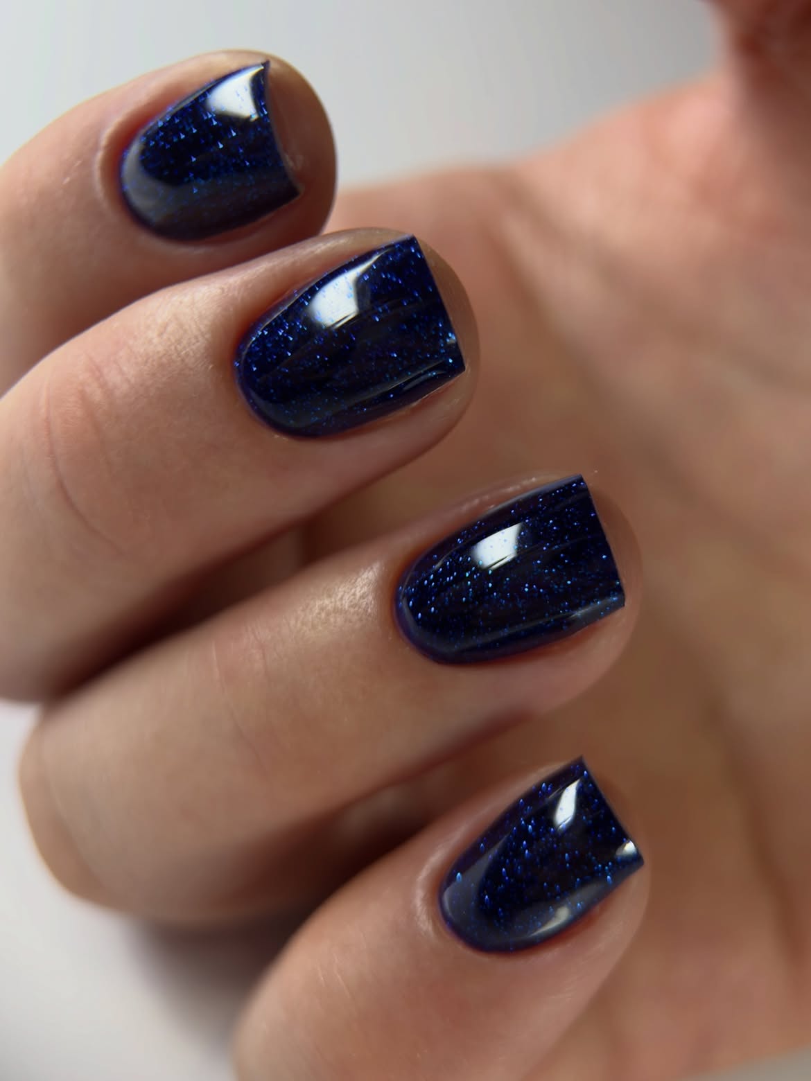 Midnight Sparkle Galaxy Nails
