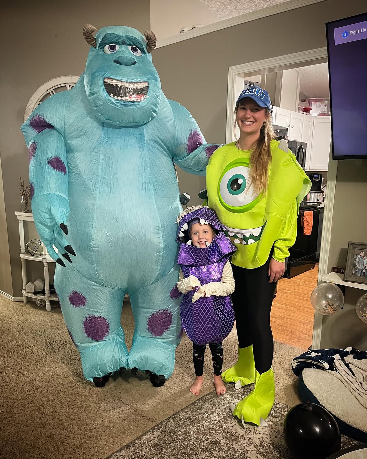 Monsters Inc Family Halloween Costume Trio