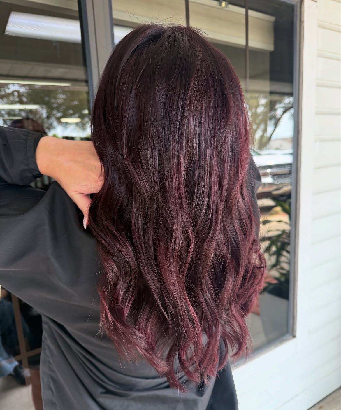Rich Cherry Cola Waves With Deep Auburn Tones