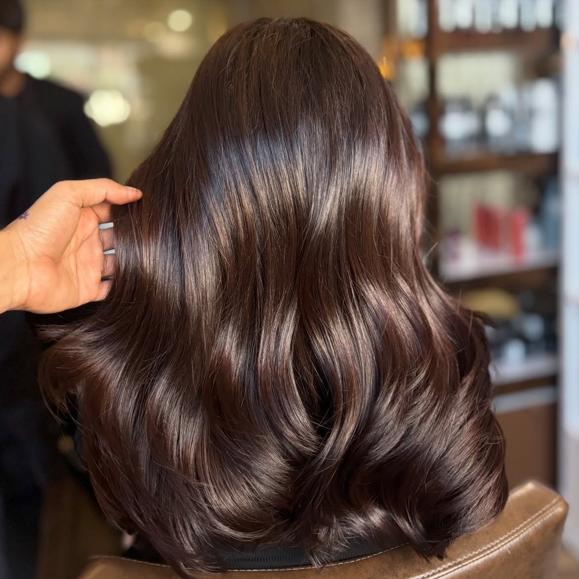 Rich Chocolate Brown Waves With Subtle Red Undertones