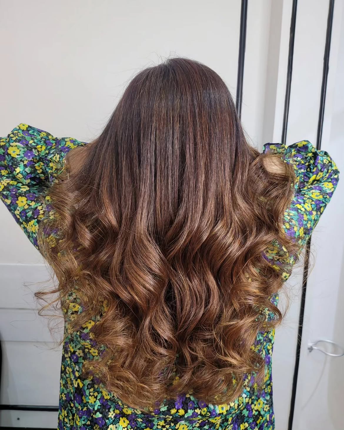 Rich Cinnamon Brown Balayage Waves