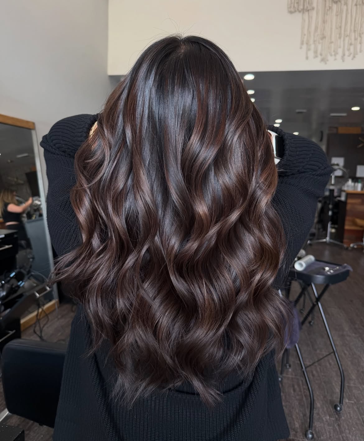Rich Espresso Waves With Subtle Auburn Highlights