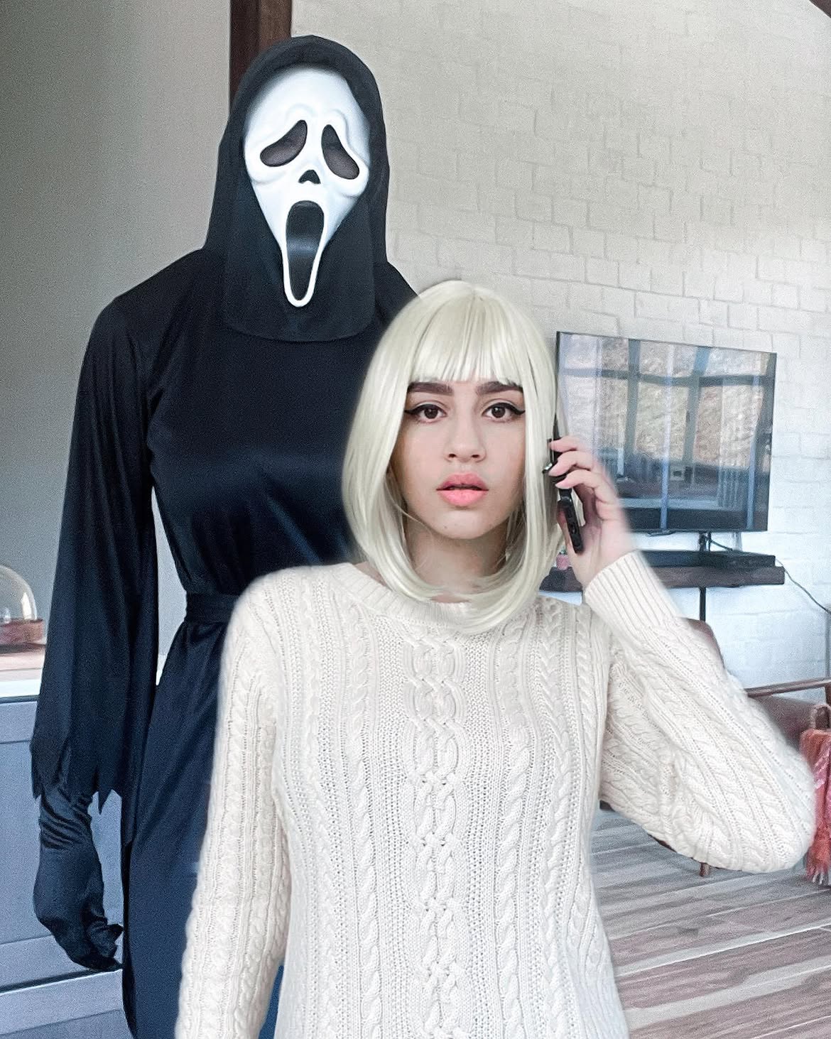 Scream Queen Platinum Bob With Blunt Bangs