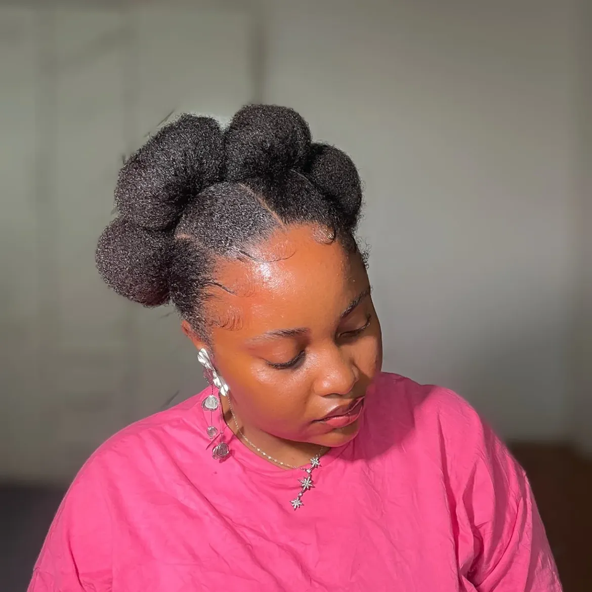 Sculpted Halo Buns With Defined Edges