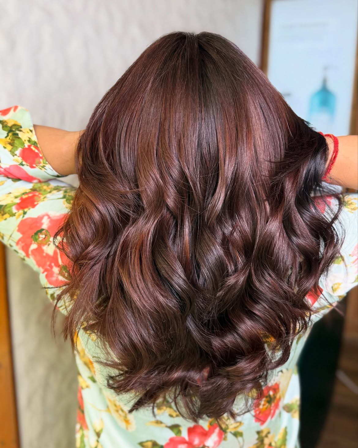 Shimmering Cinnamon Brown Waves