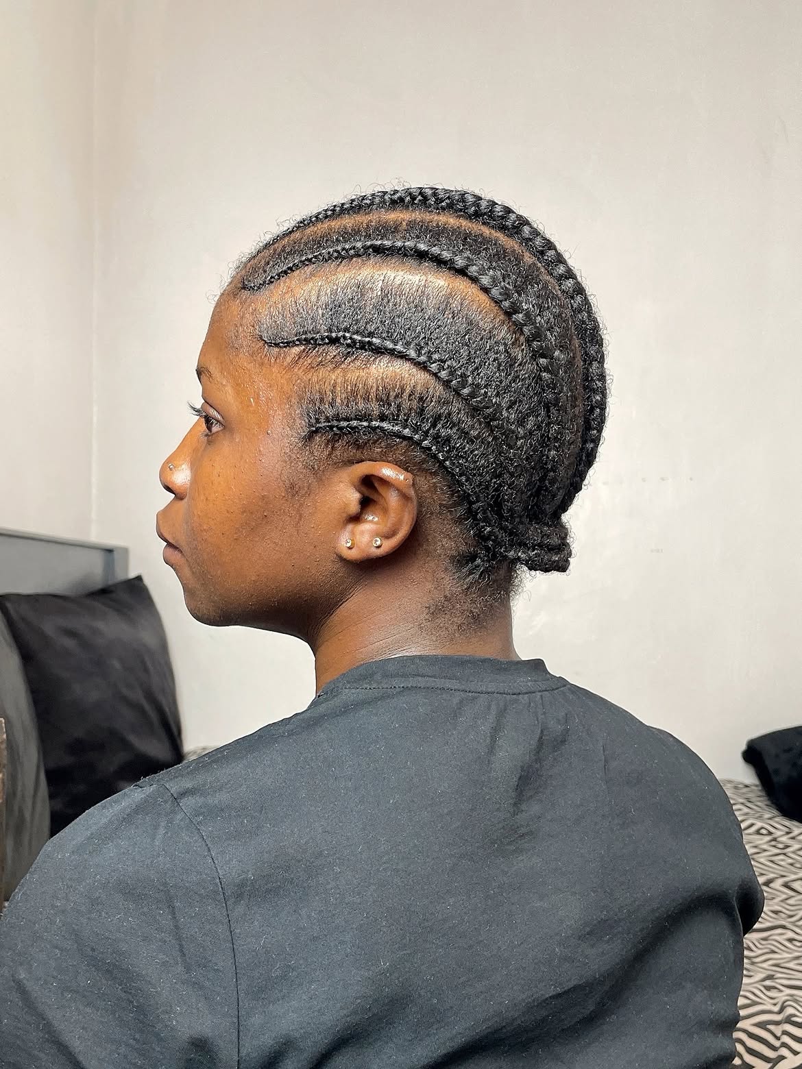 Sleek Cornrow Braids With Defined Edges