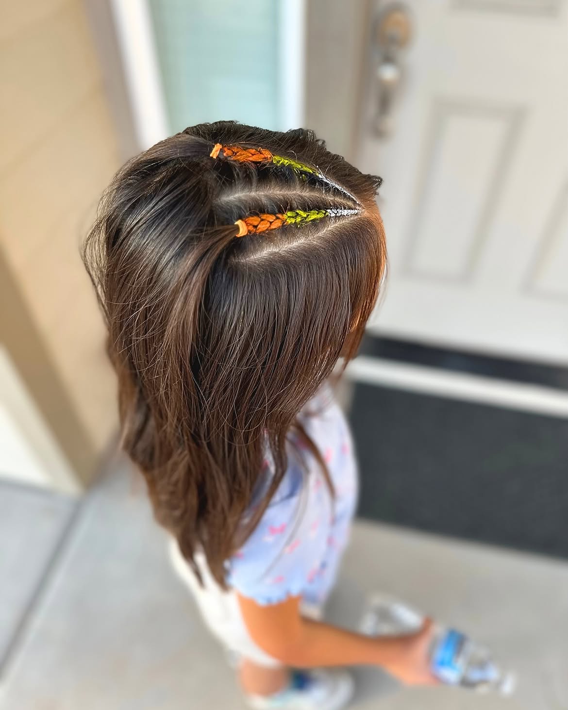 Sparkly Braids with Colorful Accents for Halloween