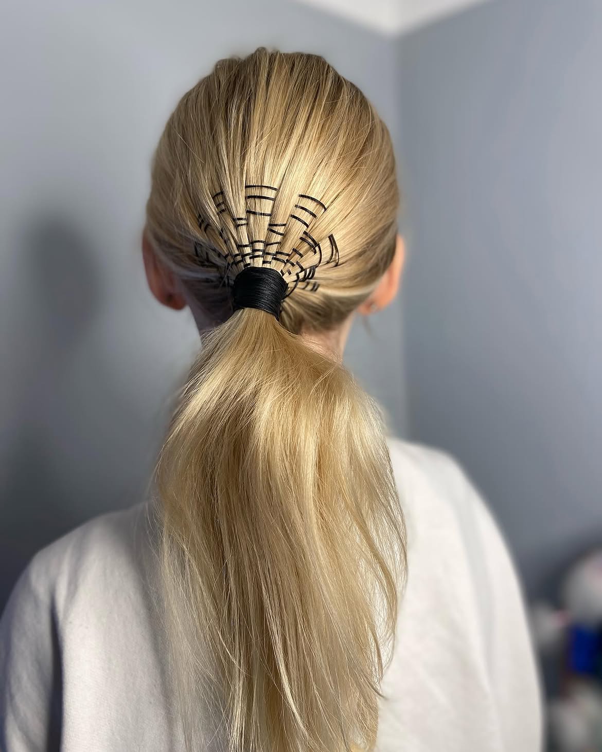 Spider Web Ponytail Halloween Hair Idea