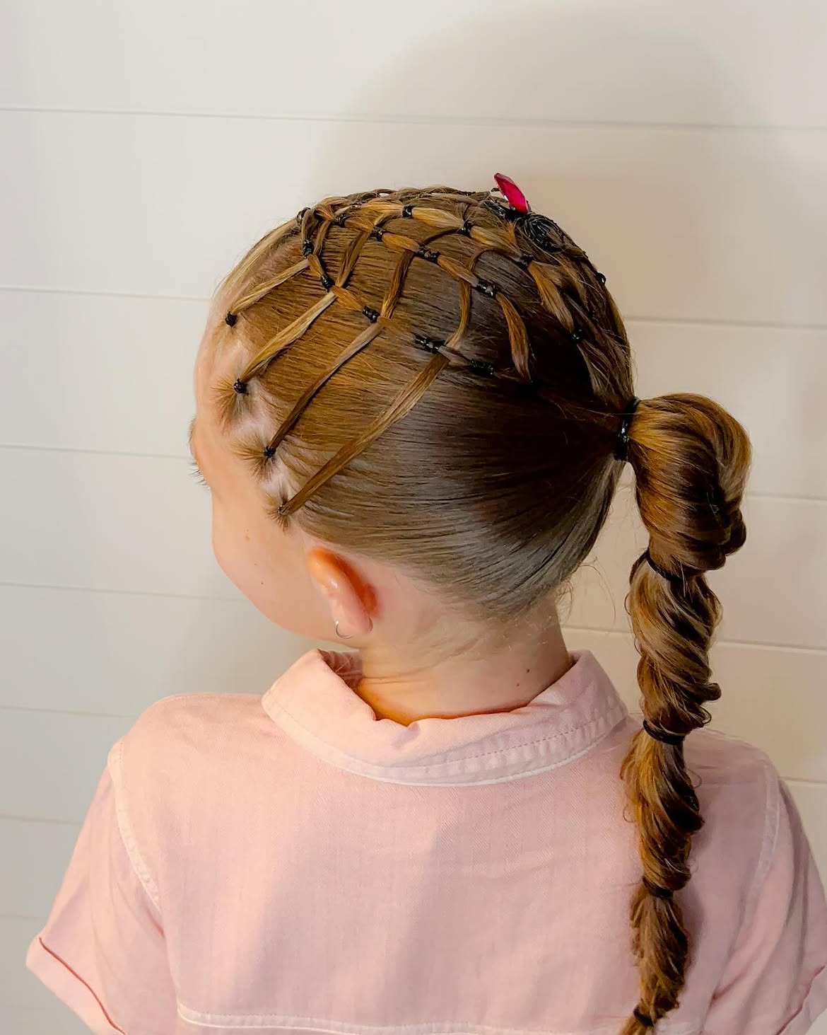 Spooktacular Spiderweb Ponytail Halloween Hairstyle