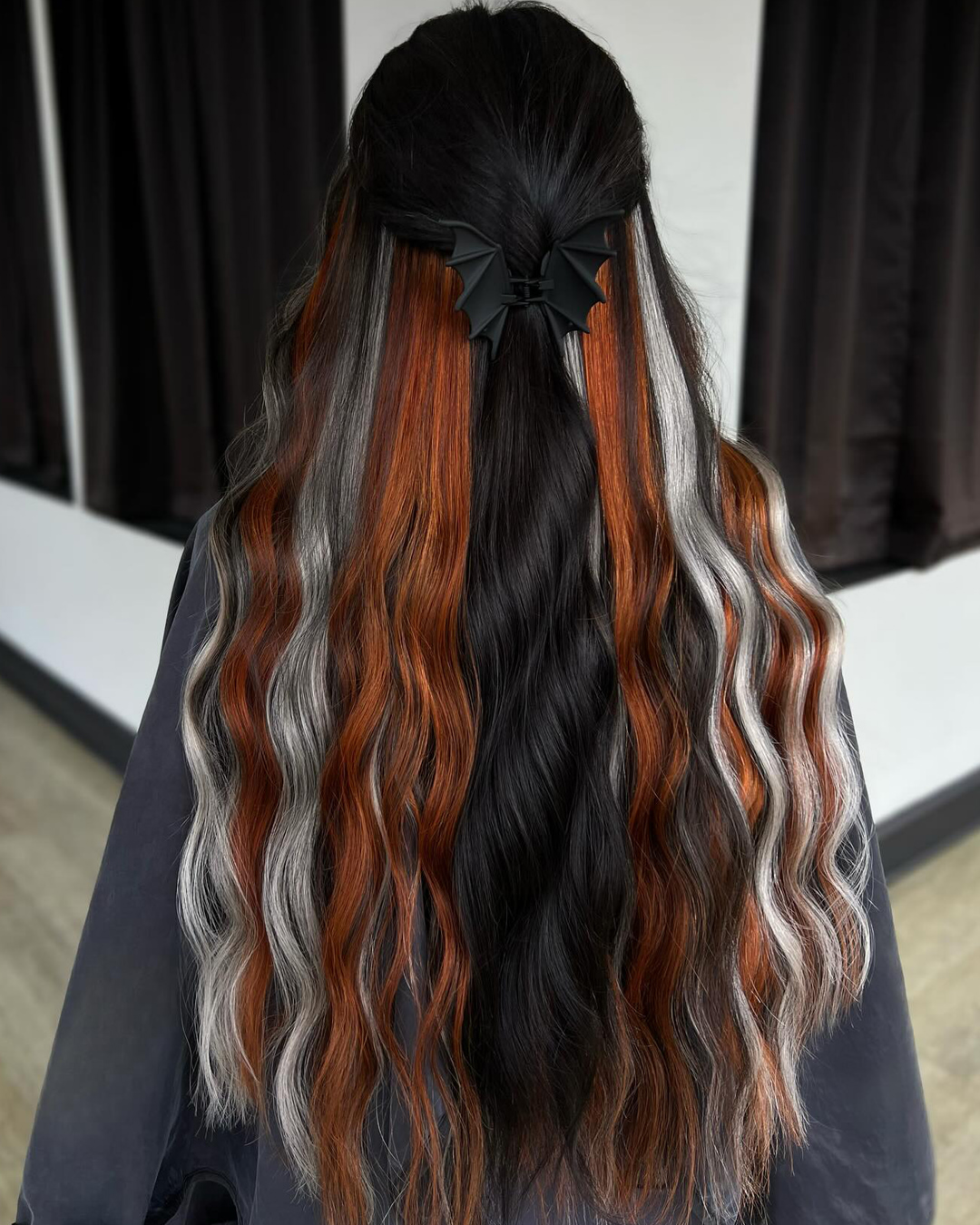 Spooky Bat Clip With Fiery Halloween Streaks