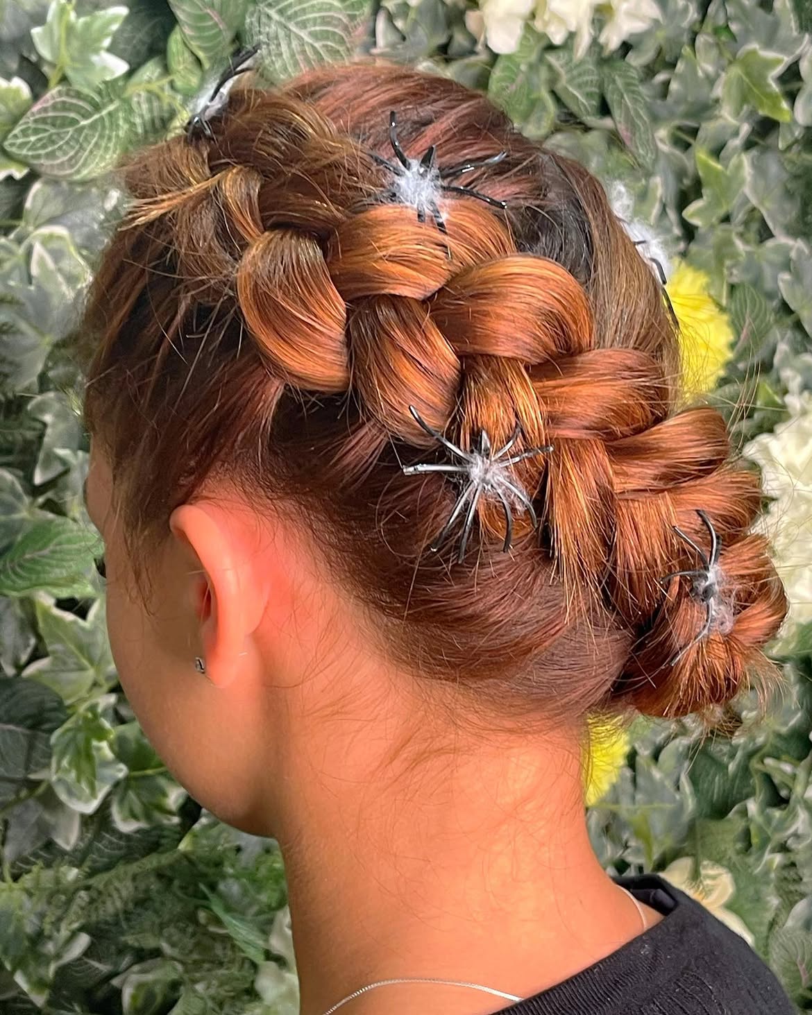 Spooky Spider Braided Updo For Halloween
