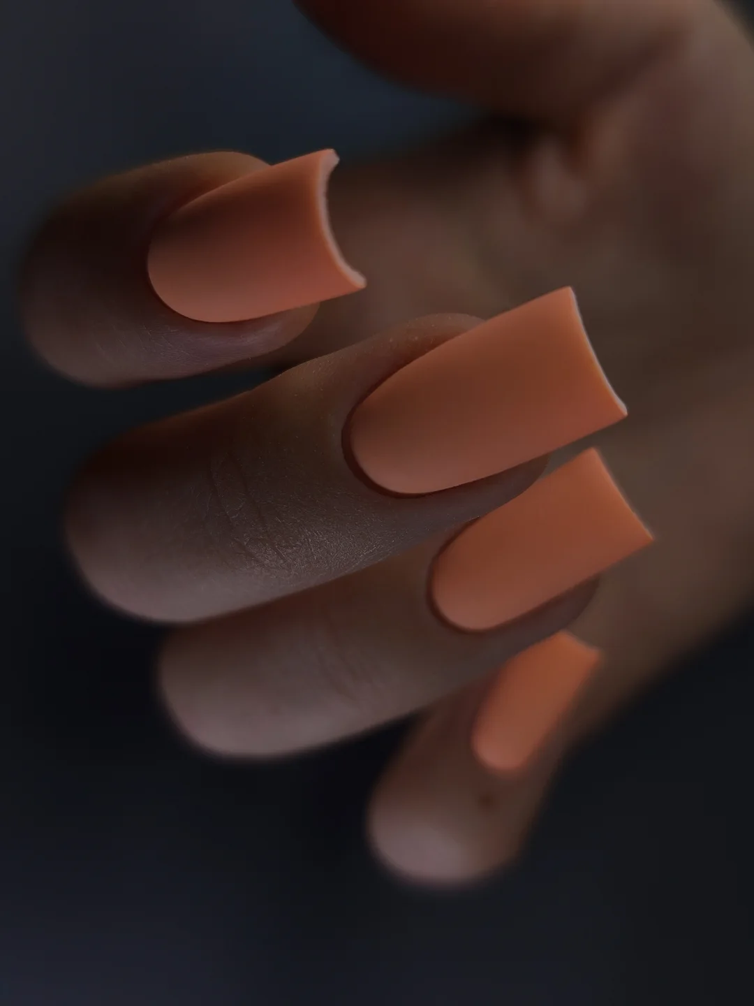 Terracotta Matte Square Nails