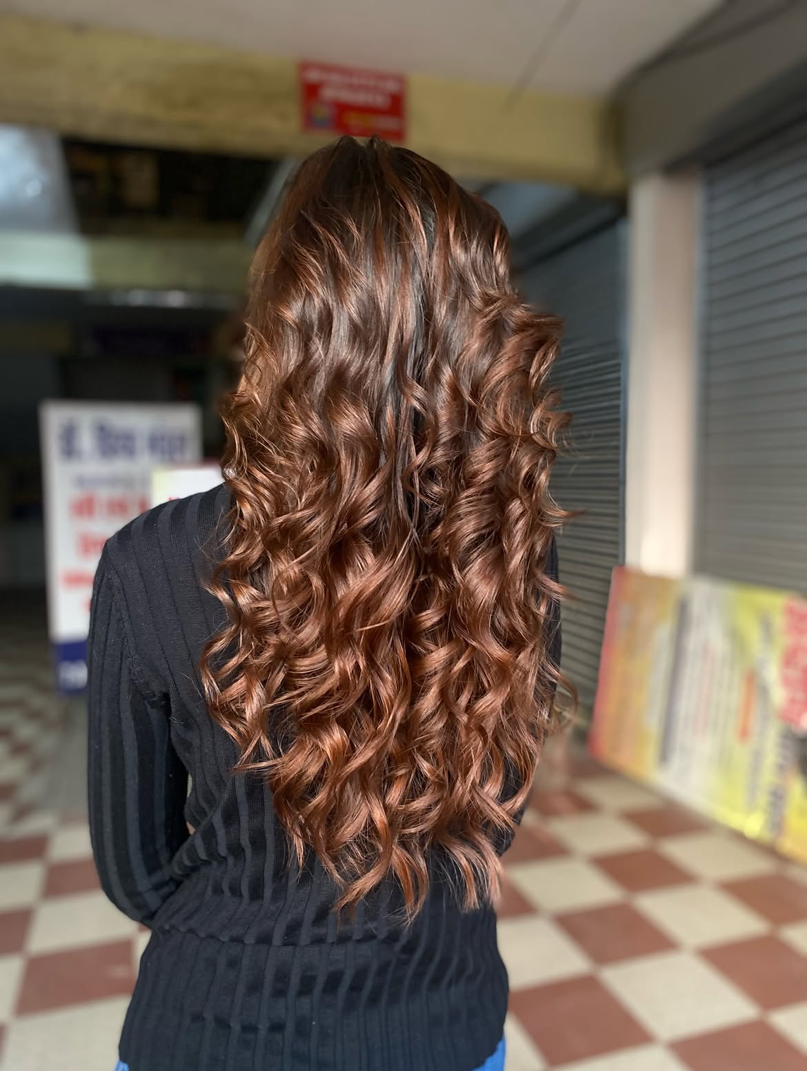 Warm Cinnamon Brown Spiral Curls