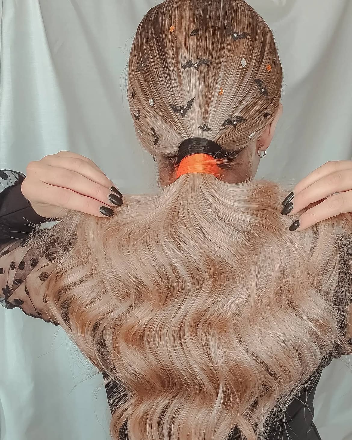 Whimsical Bat Claw Clip Ponytail For Halloween