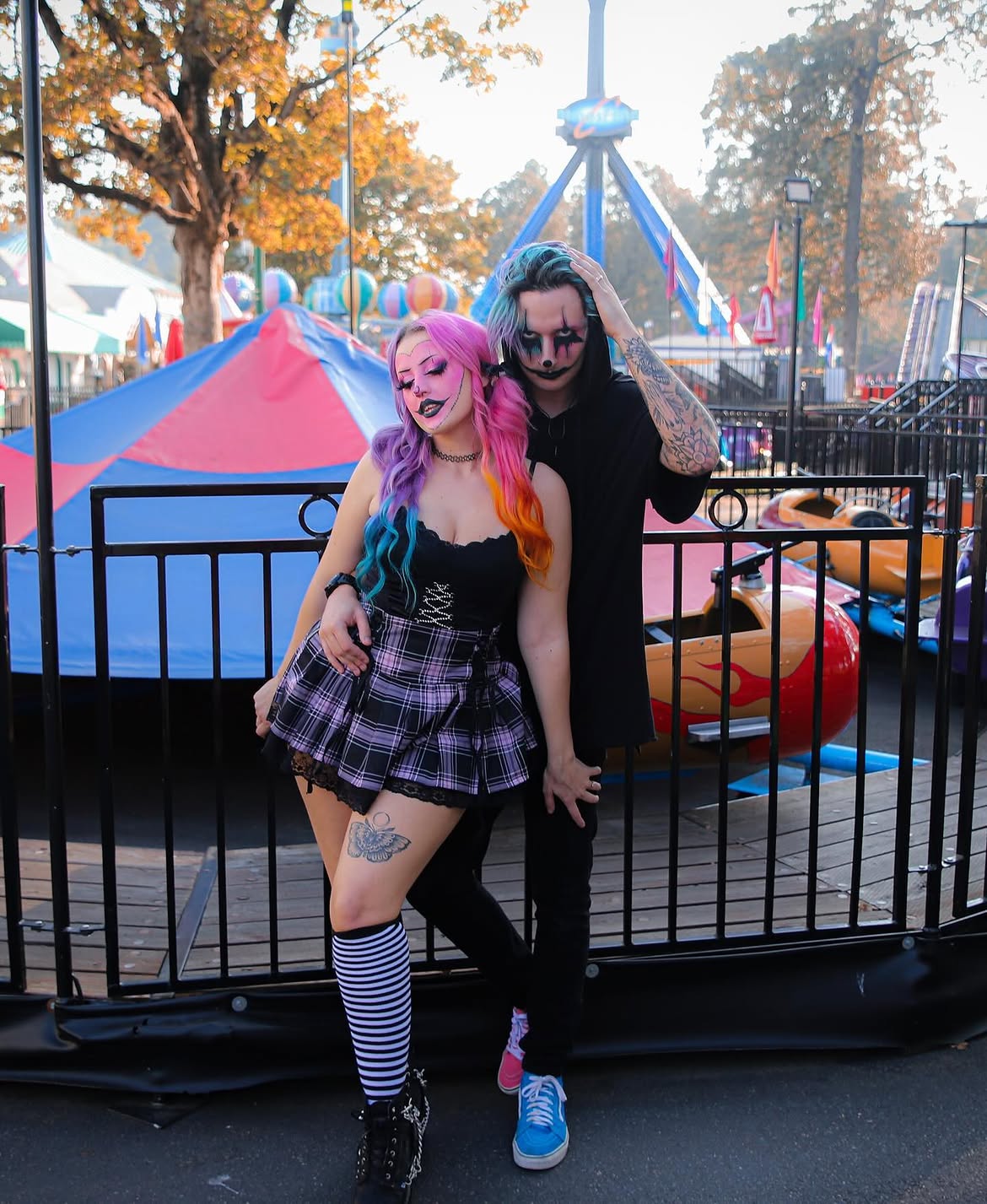 Whimsical Clown Couple Hair Transformation