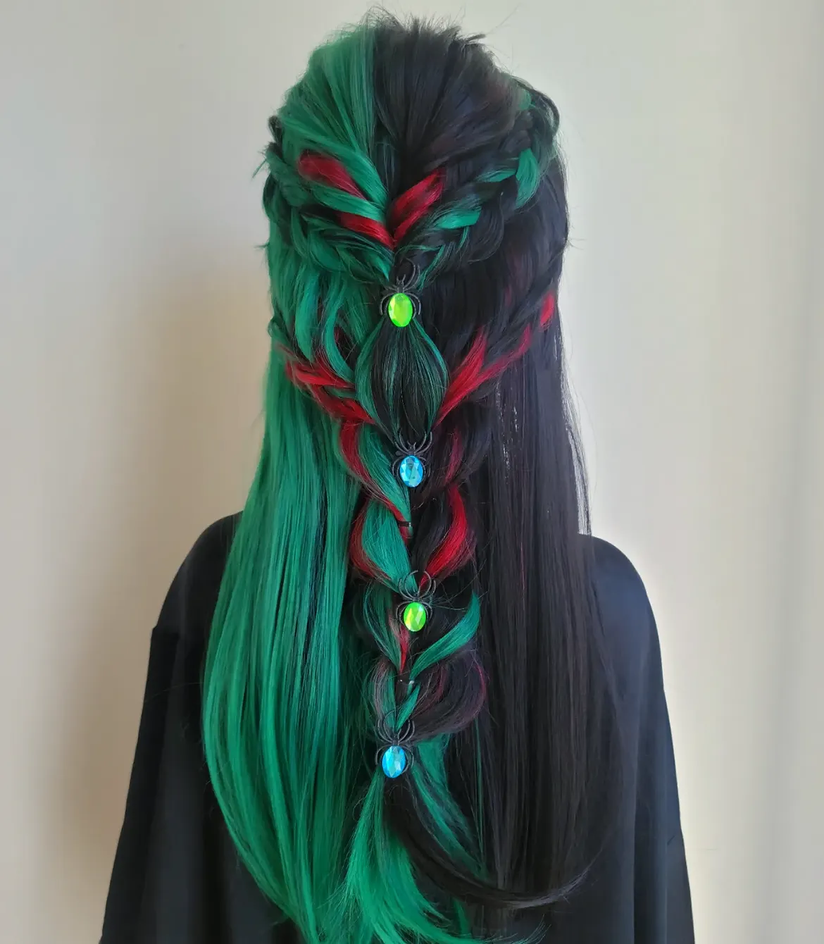 Wicked Witch Half-Braided Halloween Hair
