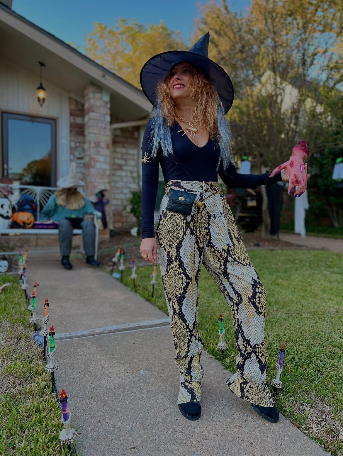 Witchy Vibes Snake Print Halloween Costume